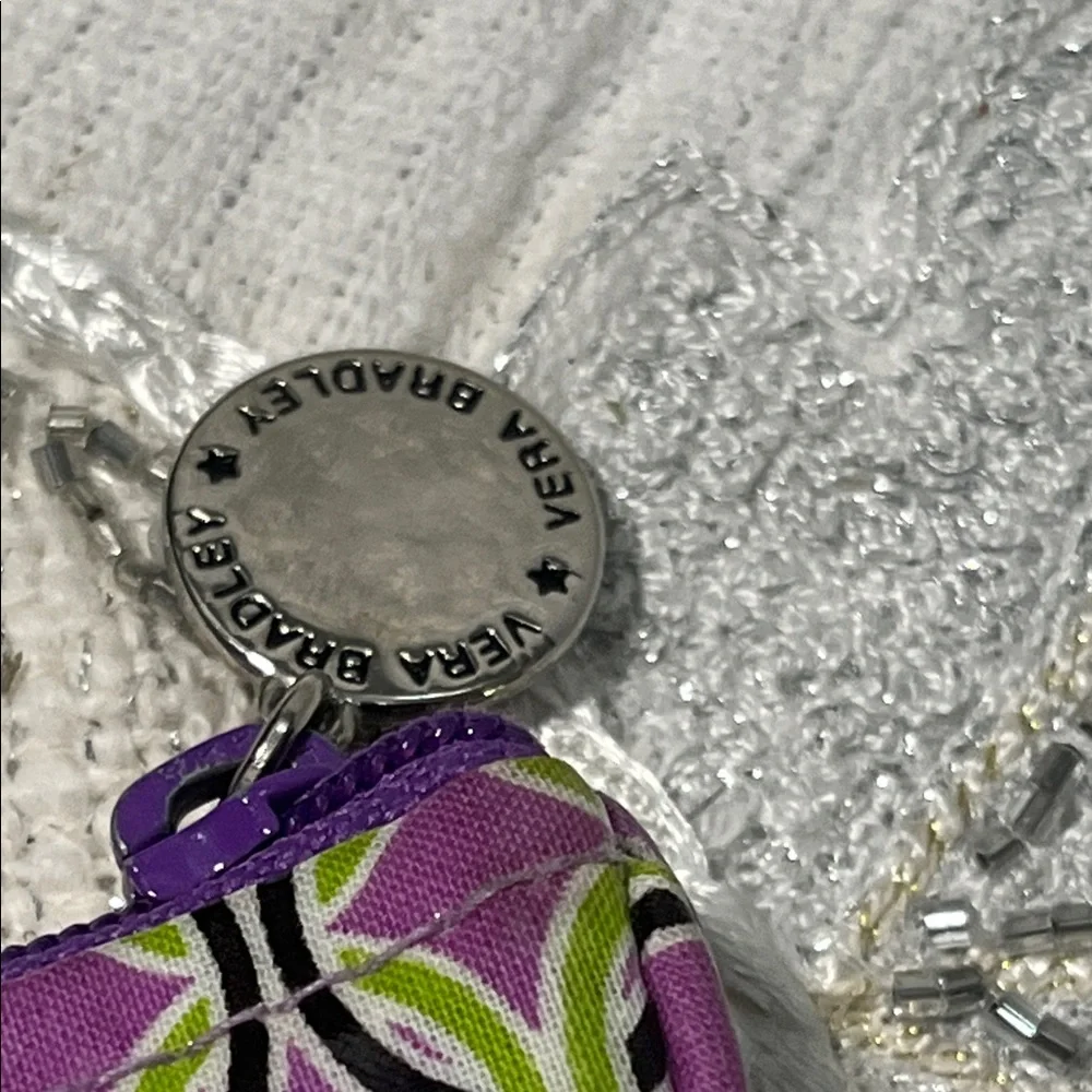Retired Vera Bradley Purple Punch Frill Coin Purse